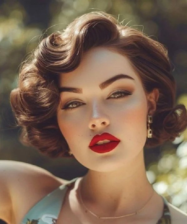 Fryzura Hollywood bob na wesele
