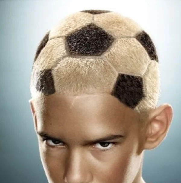 Soccer-Themed Hairstyle 