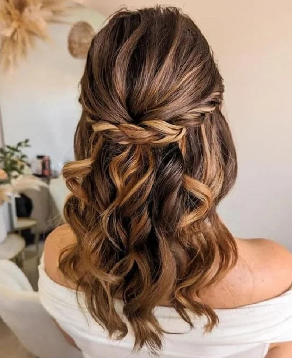 Half-up bun