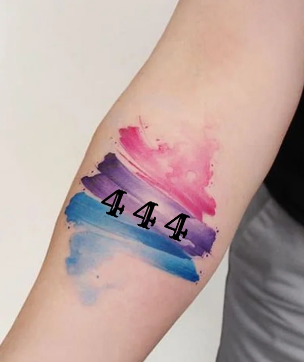 Tatuaż 444 Akwarela