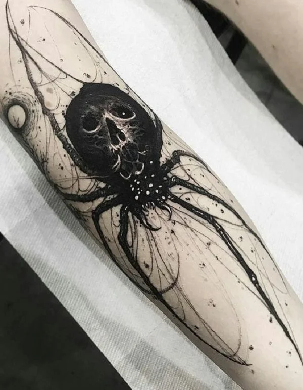 Tatuażu Pająka Blackwork