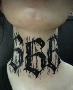 tatuaż 666 Blackwork
