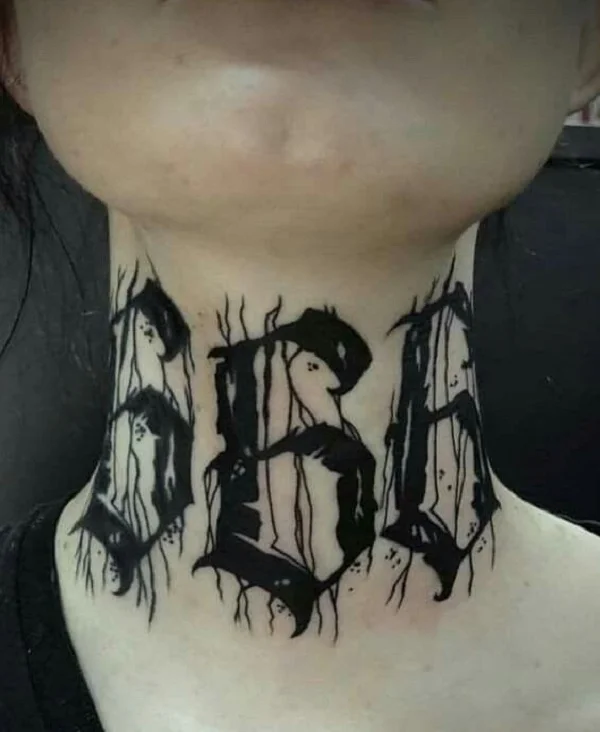tatuaż 666 Blackwork