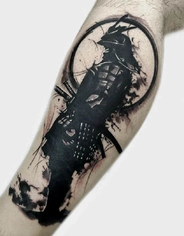 Tatuaż Samuraj Blackwork