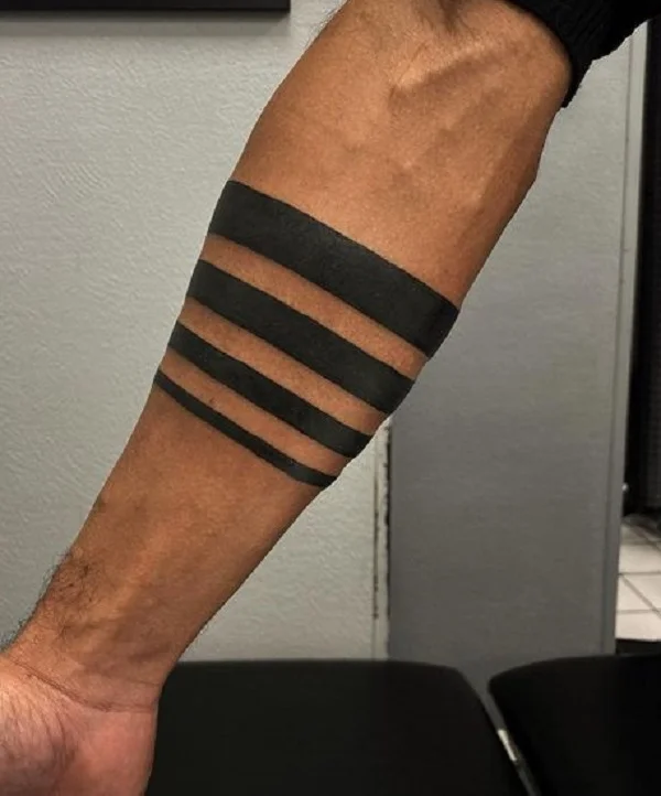 Tatuażu Opaska Męska Blackwork