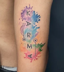 Tatuaż karma Akwarela
