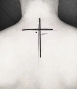 Tatuaż krzyż Styl geometryczny