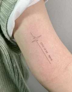 Tatuaż linia życia Styl Geometryczny