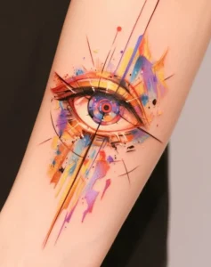 Tatuaż oko Aquarell