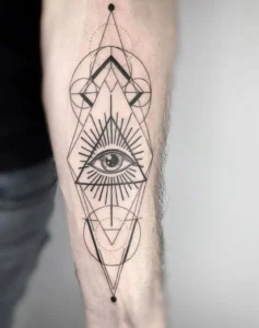 Tatuaż oko Styl geometryczny
